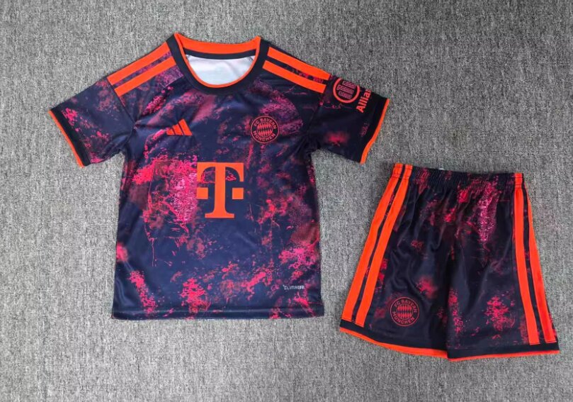 Kids-Bayern Munich 26/27 Third Navy Blue Soccer Jersey